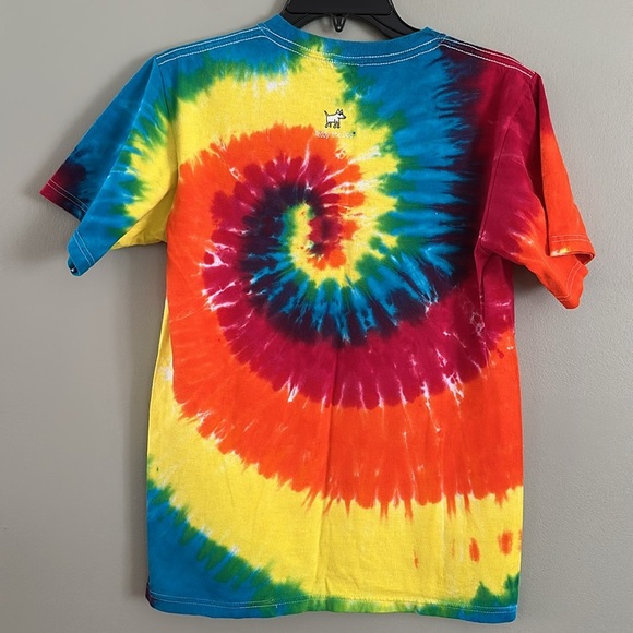 Teddy The Dog Peace Dog Tye Dye Multicolor S/S T-Shirt - Picture 5 of 6